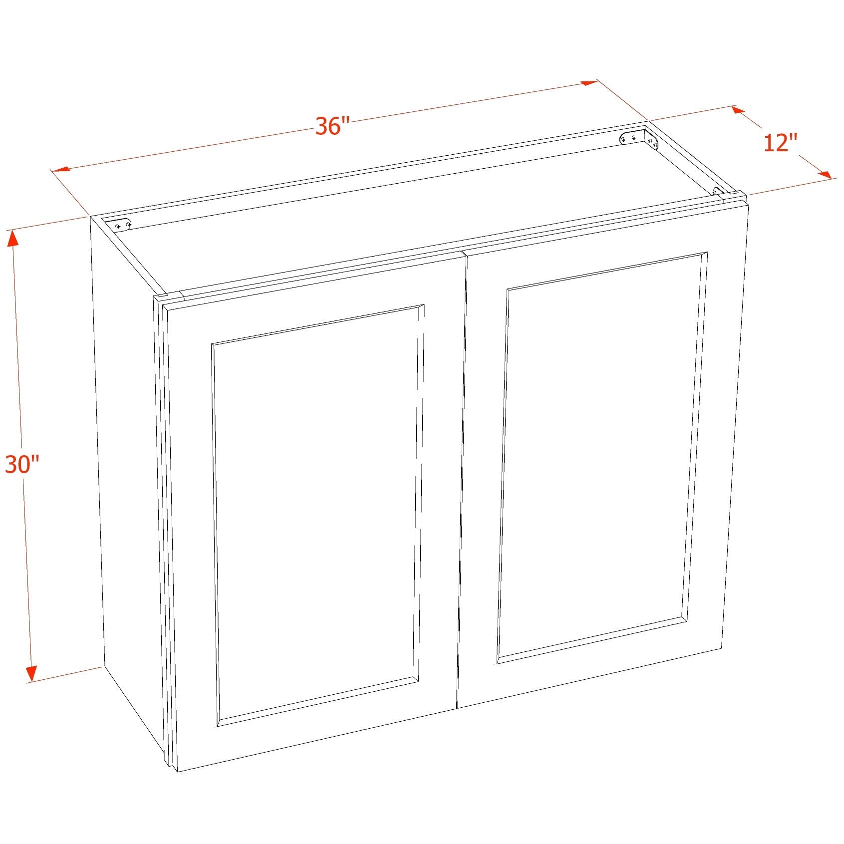 Slim Shaker Wall Cabinet 36" (W3630) · Slim
