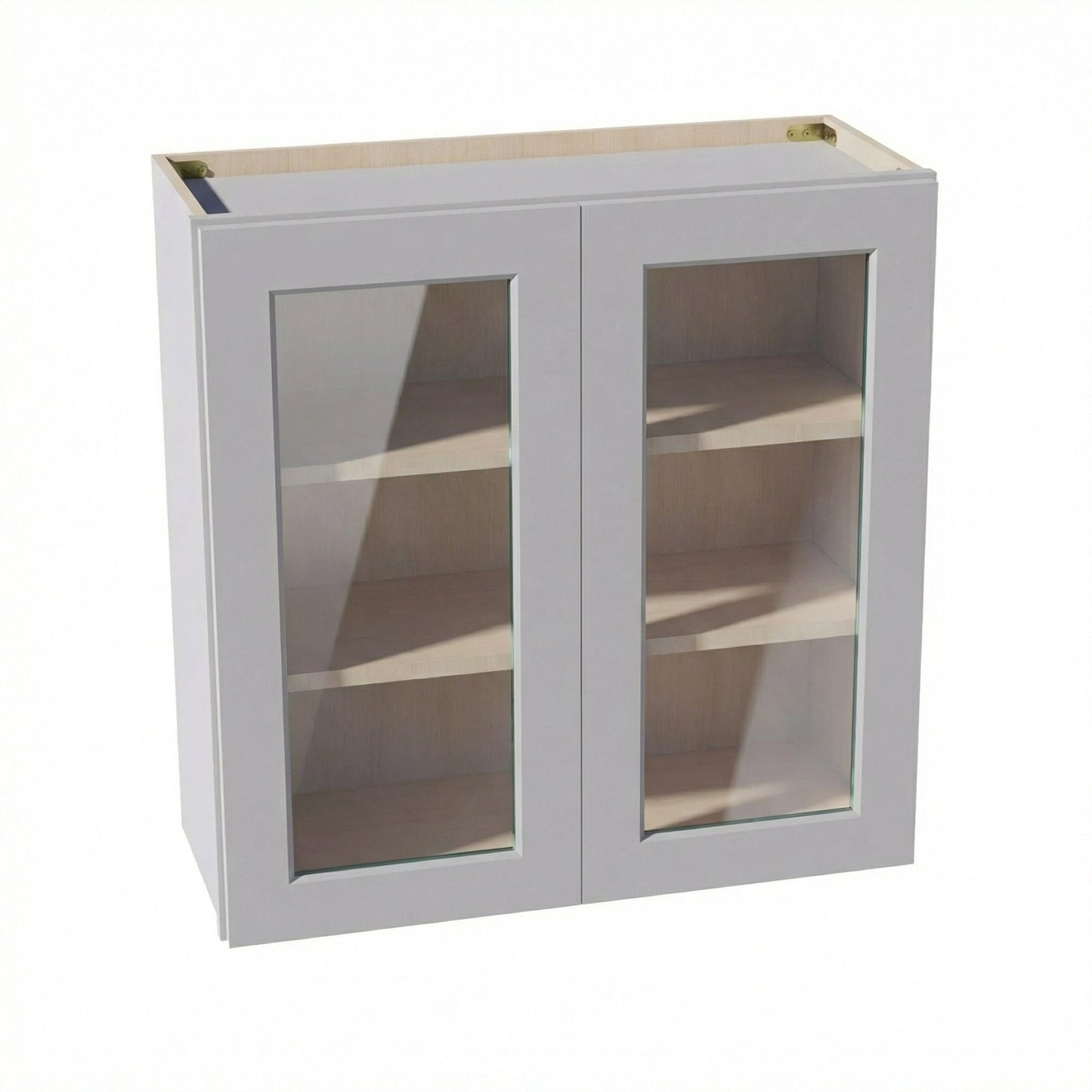 Shaker Glass Door Wall Cabinet 36" (W3630GD) · Ardelle - Ash - Hero