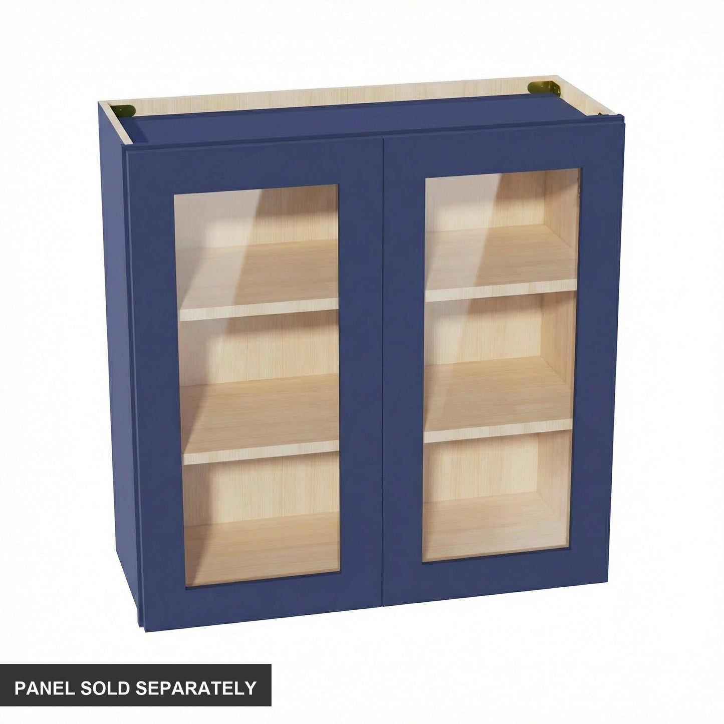 Shaker Glass Door Wall Cabinet 36" (W3630GD) · Ardelle - Blue - Product