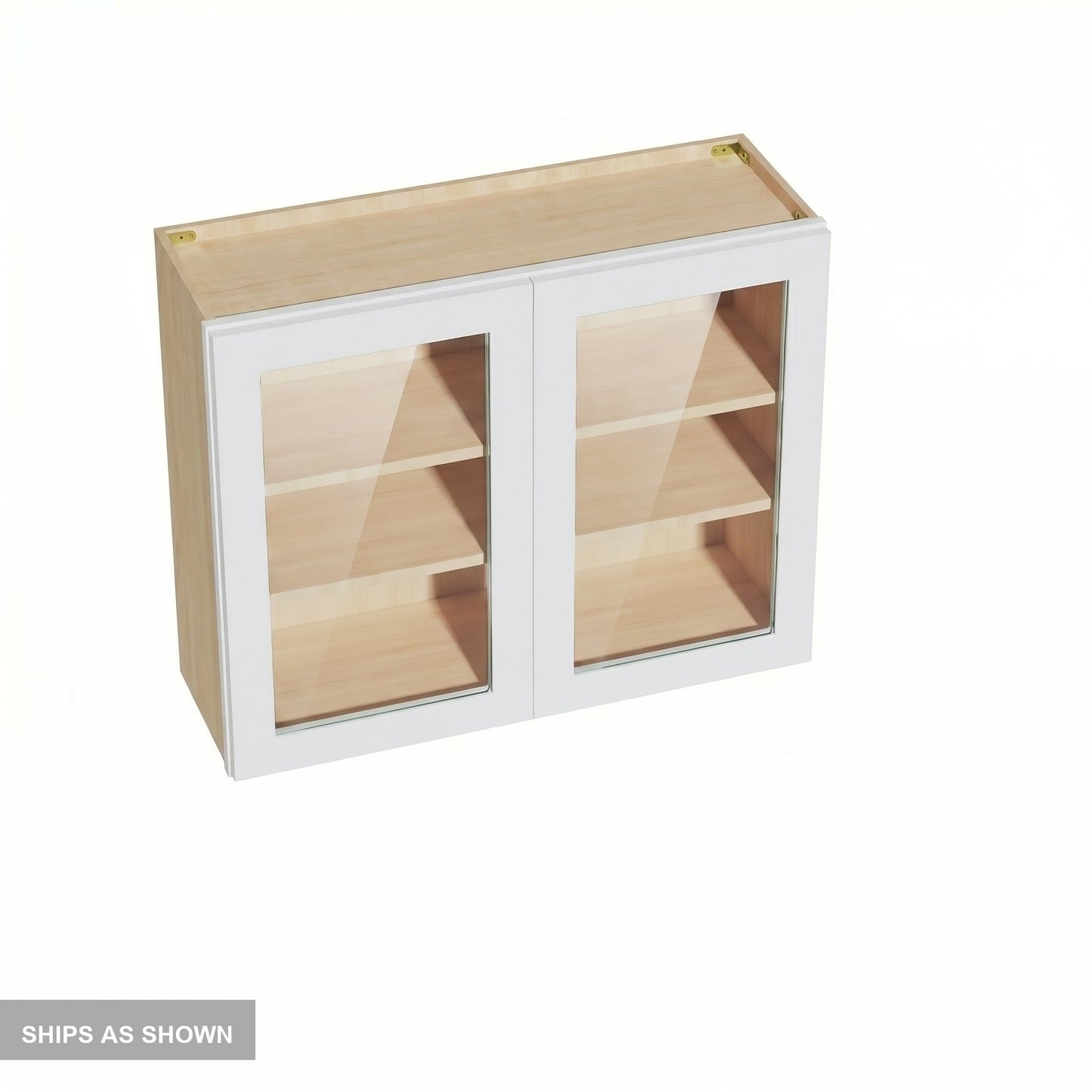 Shaker Glass Door Wall Cabinet 36" (W3630GD) · Ardelle - White - Flat Pack