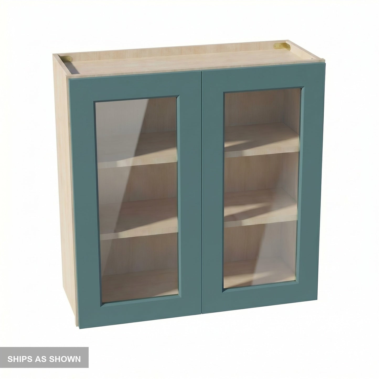 Shaker Glass Door Wall Cabinet 36" (W3630GD) · Tallis - Fairy Green - Flat Pack