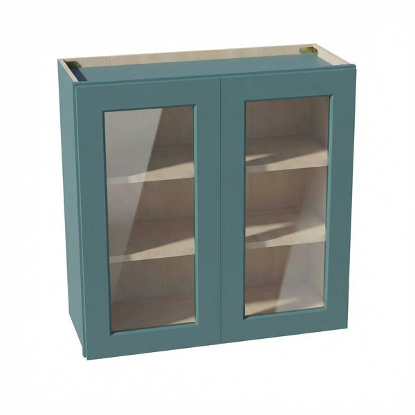 Shaker Glass Door Wall Cabinet 36" (W3630GD) · Tallis - Fairy Green - Hero