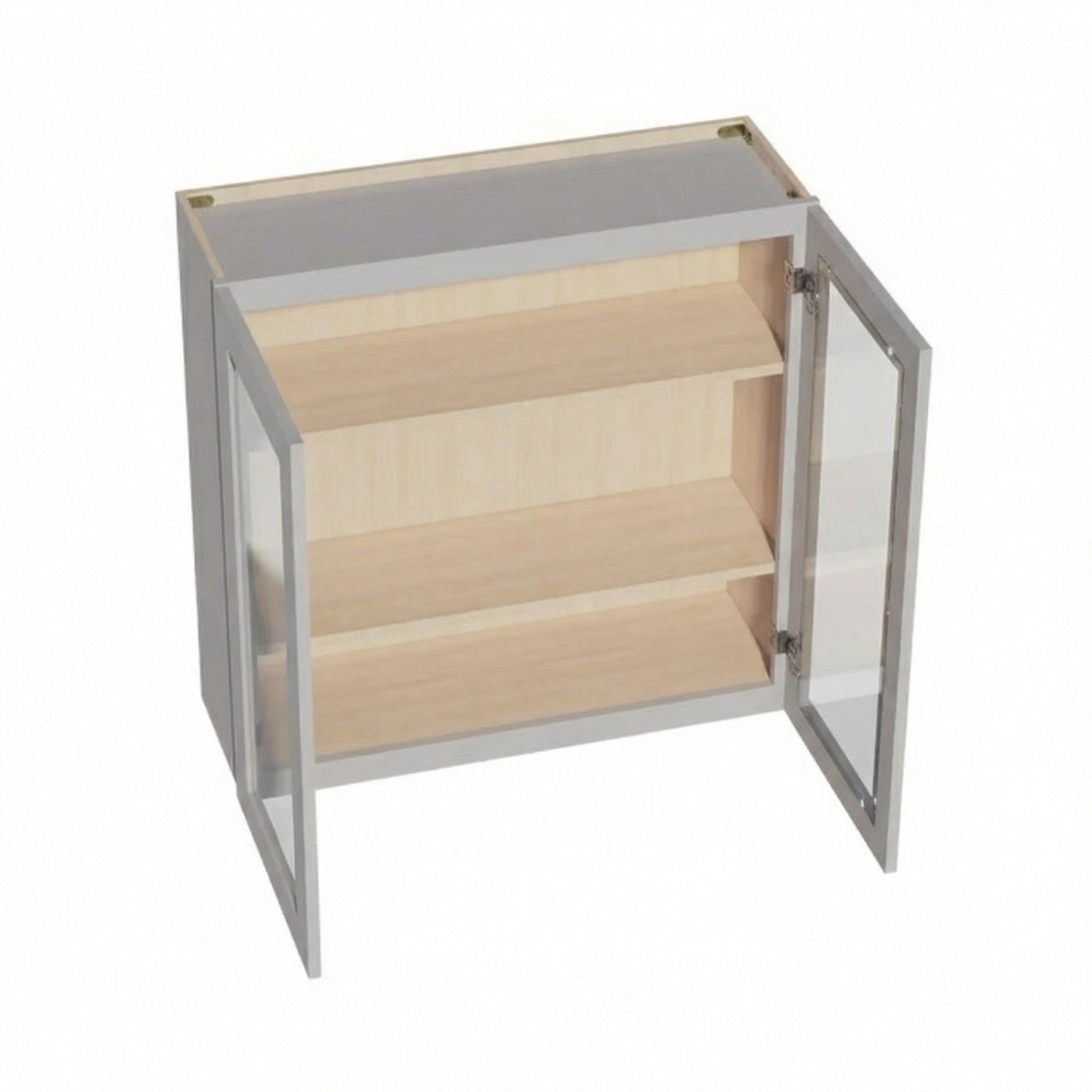 Shaker Glass Door Wall Cabinet 36" (W3636GD) · Ardelle - Ash - Interior