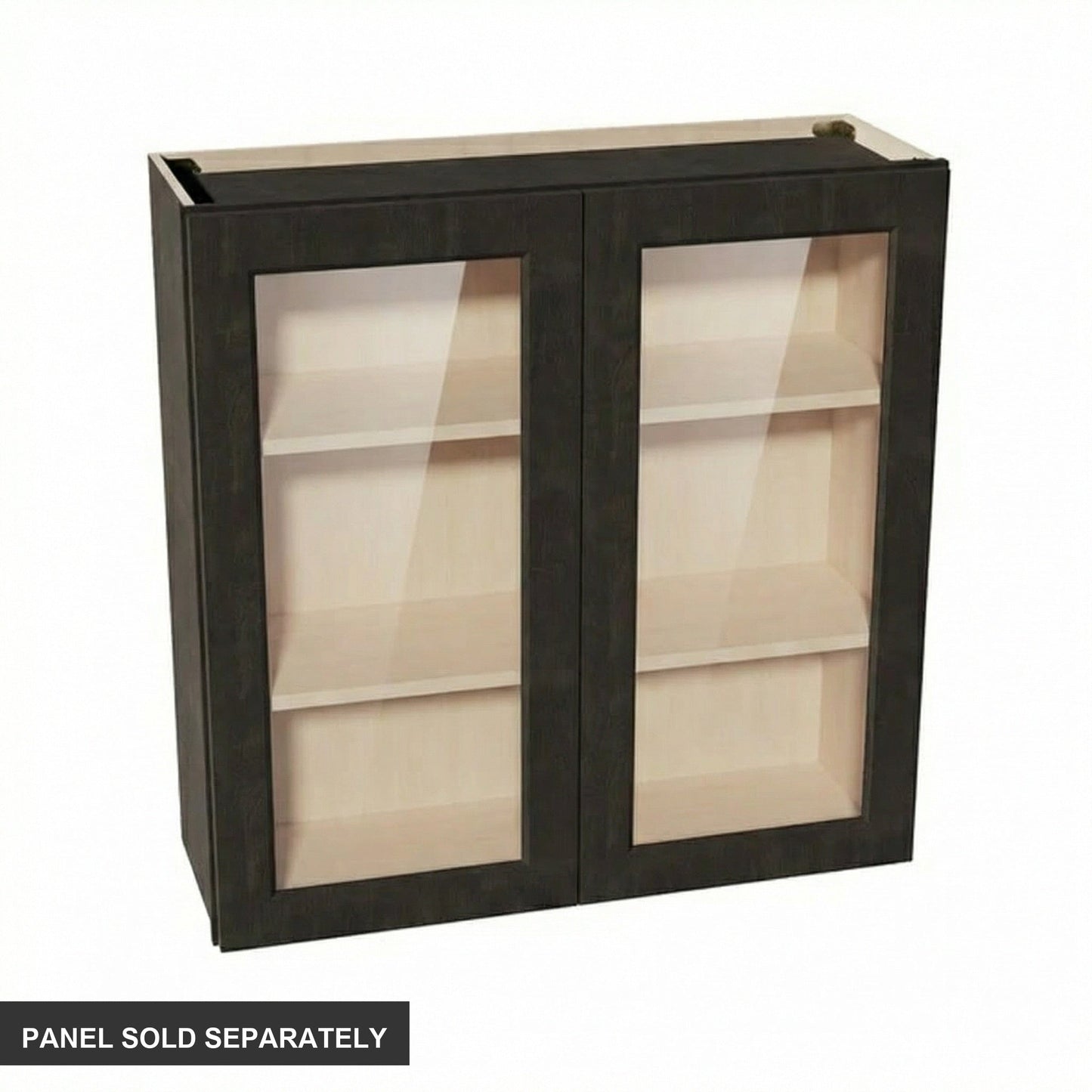 Shaker Glass Door Wall Cabinet 36" (W3636GD) · Ardelle - Charcoal - Product