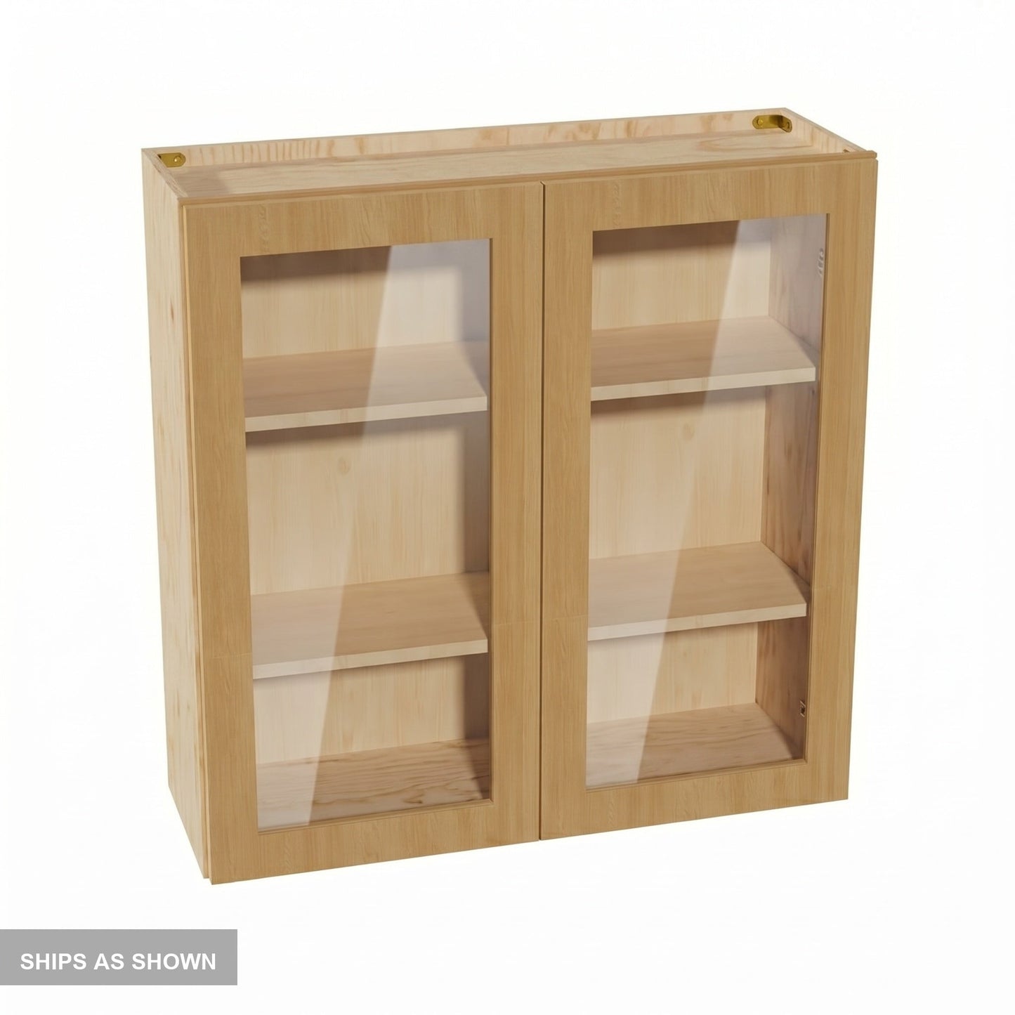 Shaker Glass Door Wall Cabinet 36" (W3636GD) · Ardelle - Timber - Flat Pack