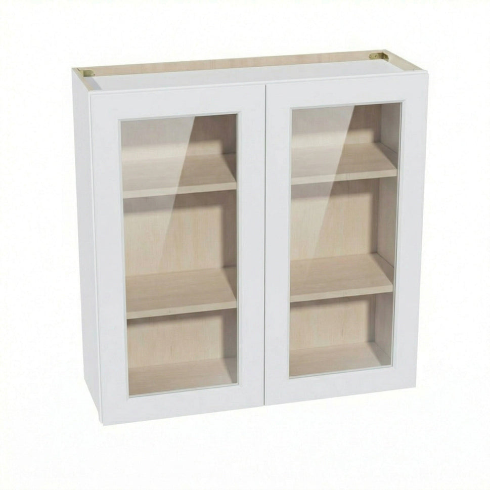 Shaker Glass Door Wall Cabinet 36" (W3636GD) · Ardelle