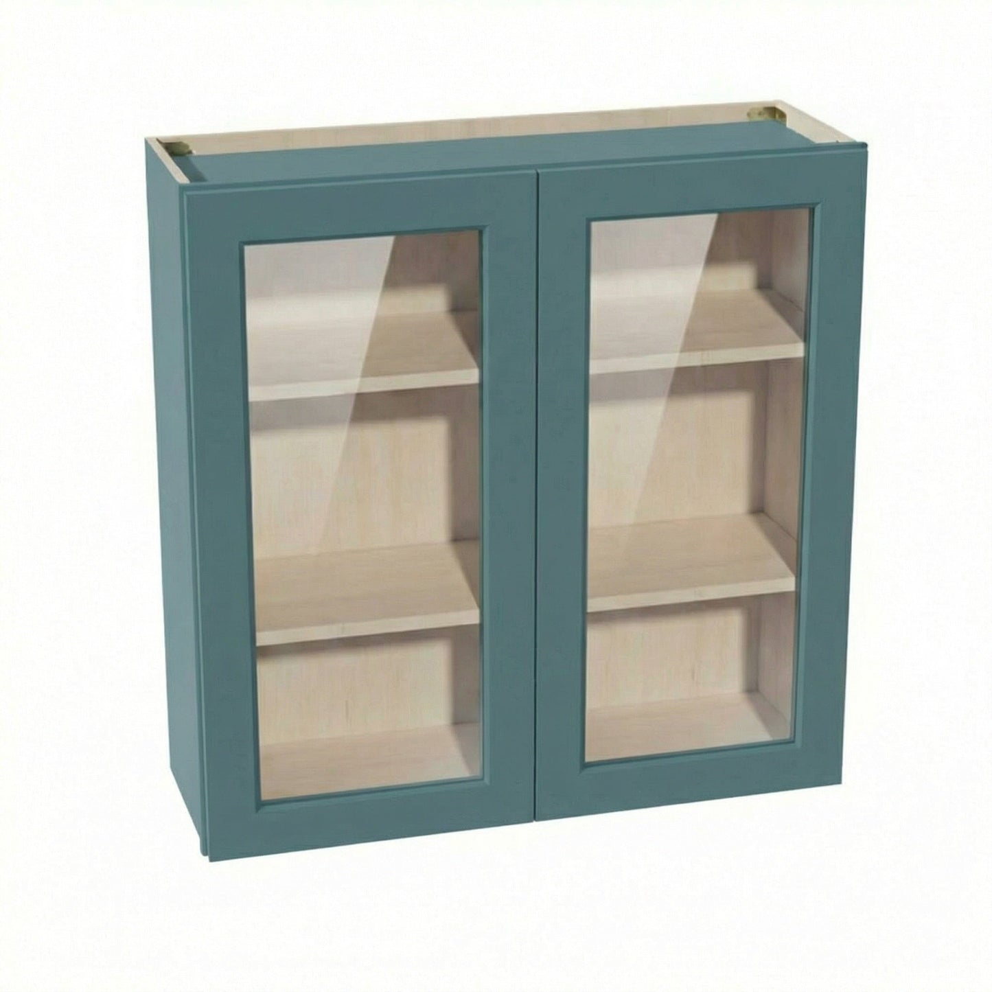 Shaker Glass Door Wall Cabinet 36" (W3636GD) · Tallis - Fairy Green - Hero