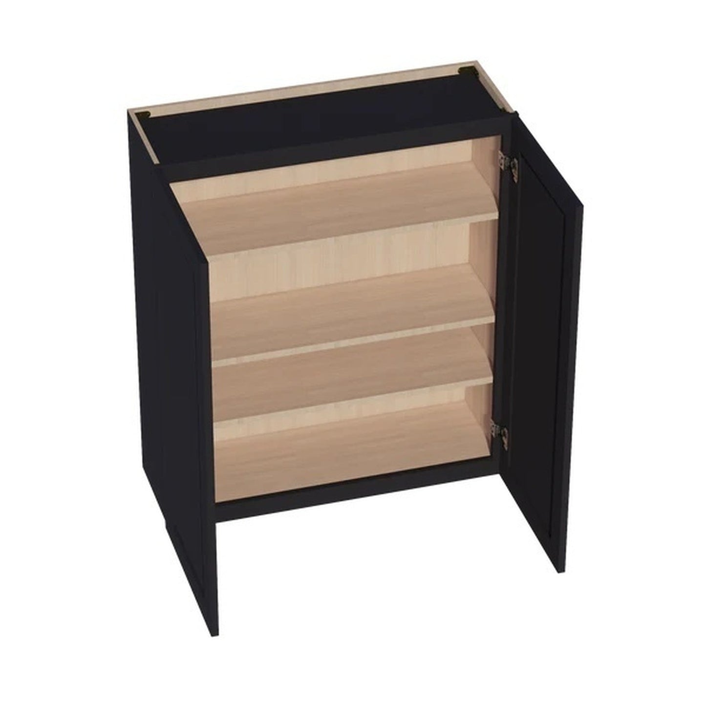 Shaker Wall Cabinet 36" (W3642) · Ardelle - Ebony - Interior