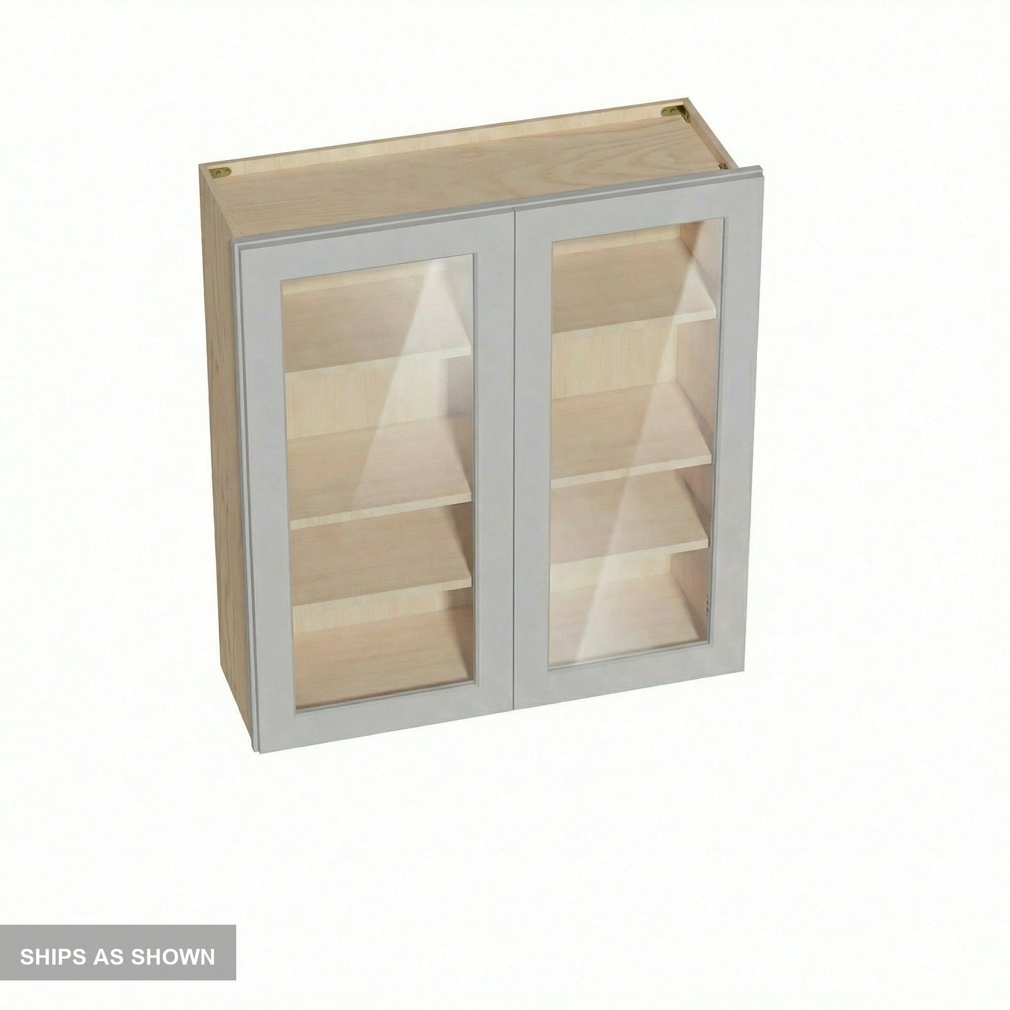Shaker Glass Door Wall Cabinet 36" (W3642GD) · Ardelle - Ash - Flat Pack