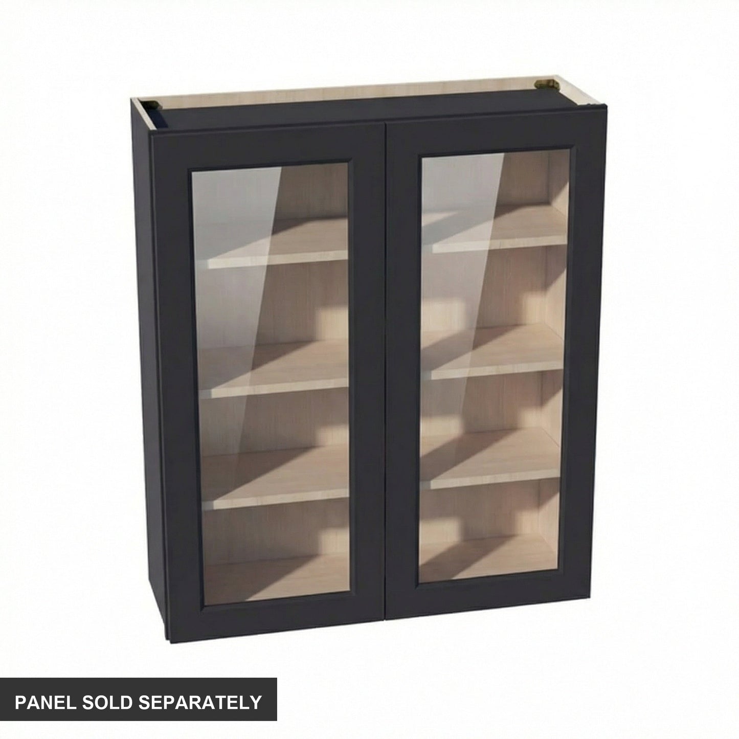 Shaker Glass Door Wall Cabinet 36" (W3642GD) · Ardelle - Ebony - Product