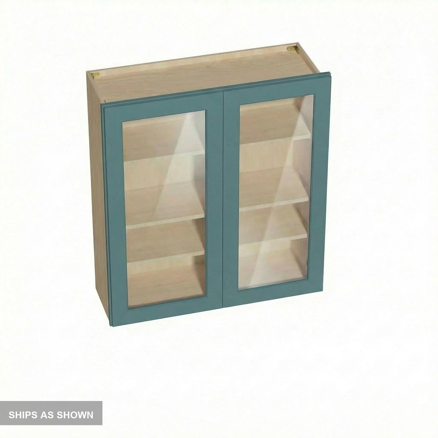Shaker Glass Door Wall Cabinet 36" (W3642GD) · Tallis - Fairy Green - Flat Pack