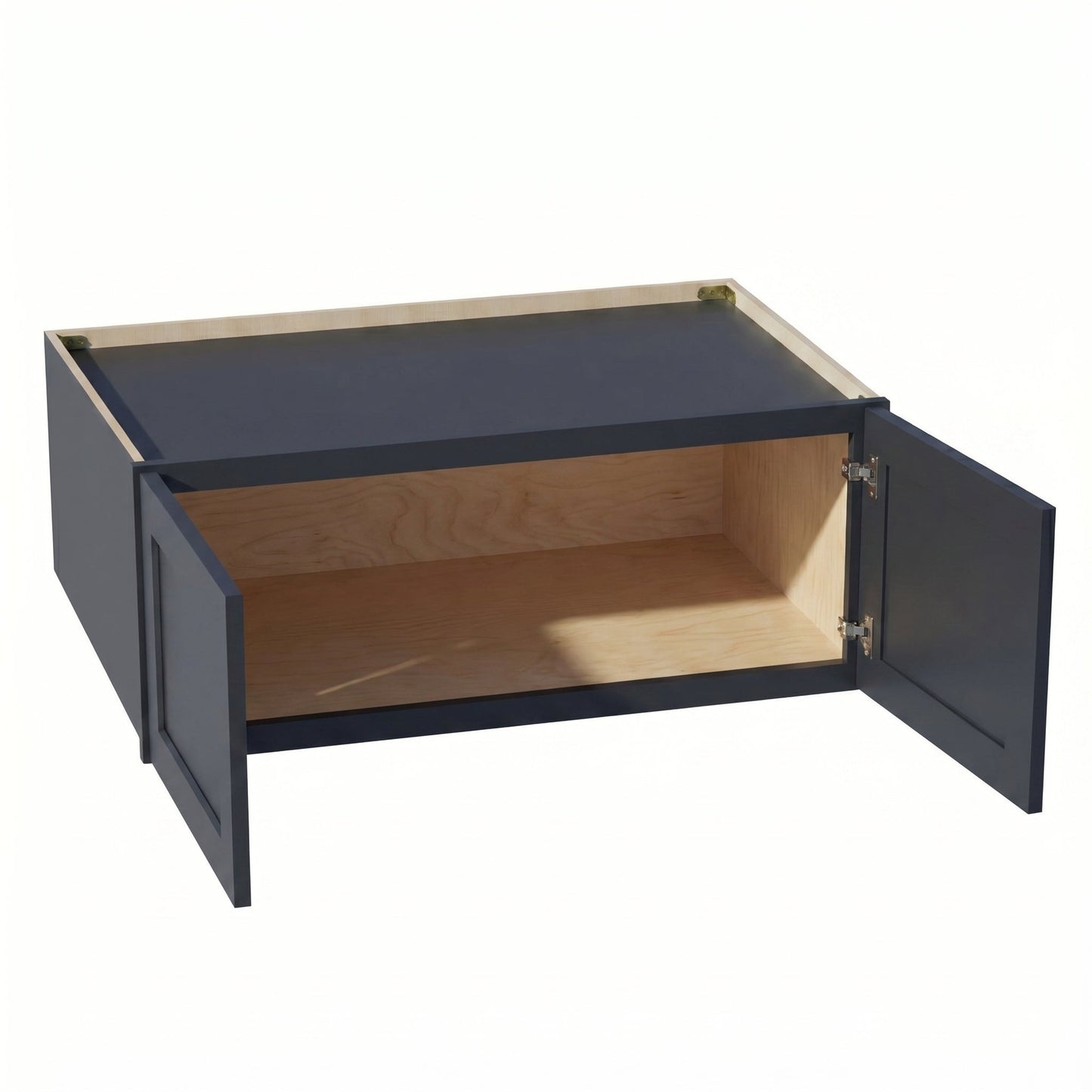 Shaker Bridge Wall Cabinet 39" (W3912) · Ardelle - Ebony - Interior