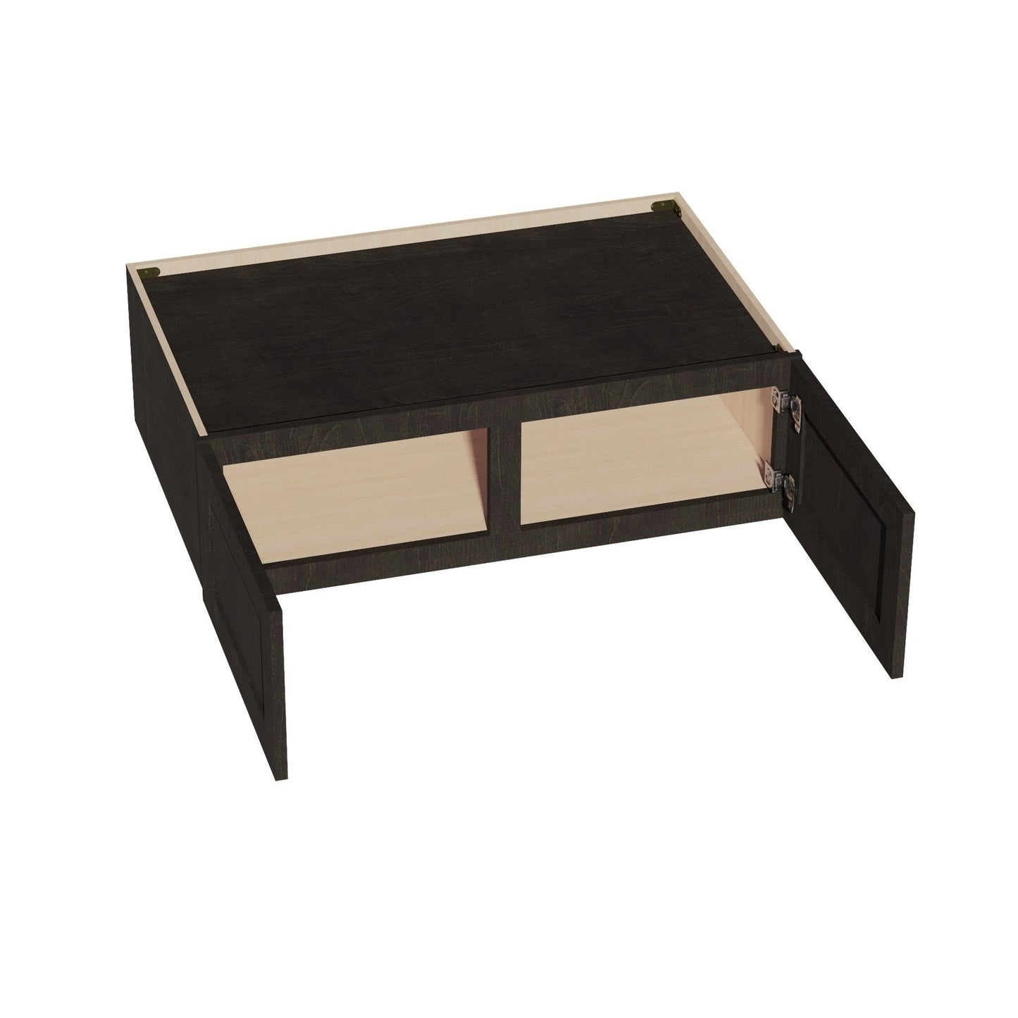 Shaker Bridge Wall Cabinet 39" (W391224) · Ardelle - Charcoal - Interior