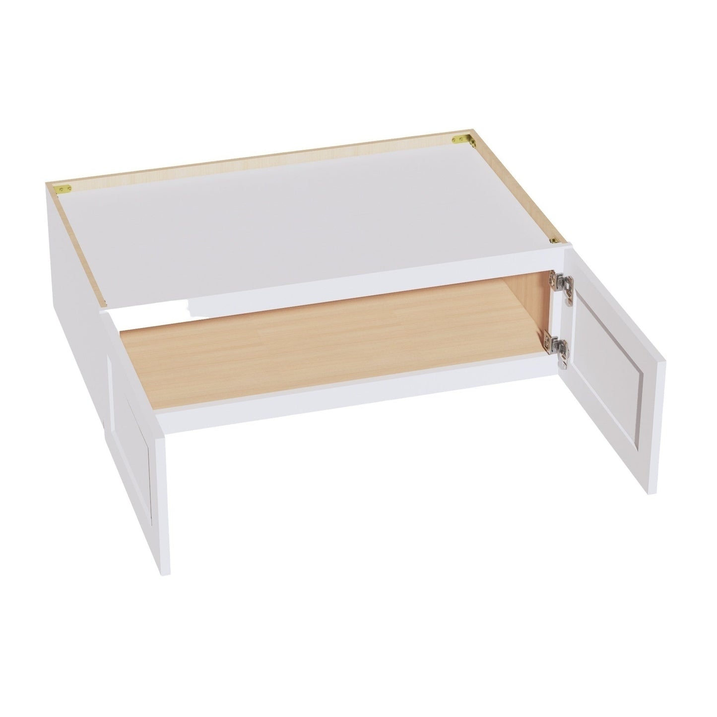 Shaker Bridge Wall Cabinet 39" (W391224) · Ardelle - White - Interior