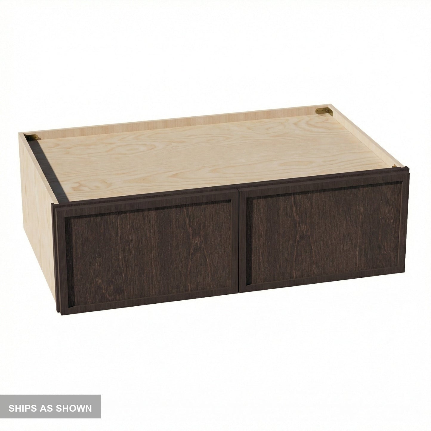 Slim Shaker Bridge Wall Cabinet 39" (W391224) · Slim - Mocha - Flat Pack