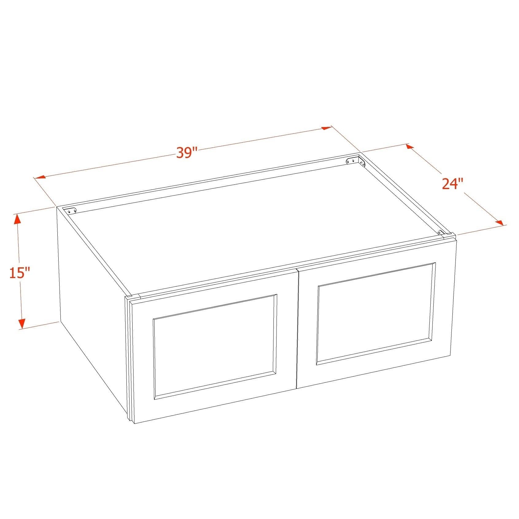 Shaker Bridge Wall Cabinet 39" (W3915) · Ardelle