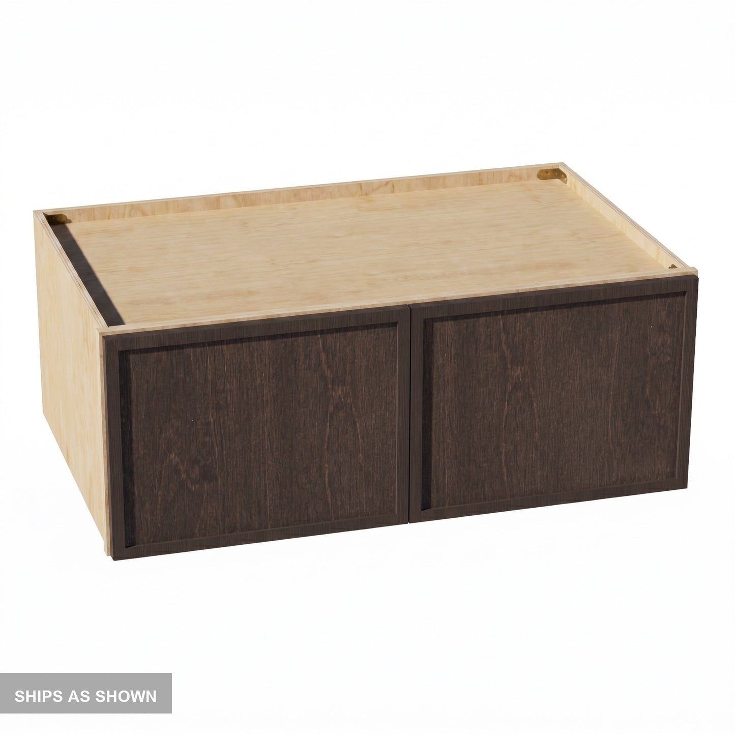 Slim Shaker Bridge Wall Cabinet 39" (W3915) · Slim - Mocha - Flat Pack