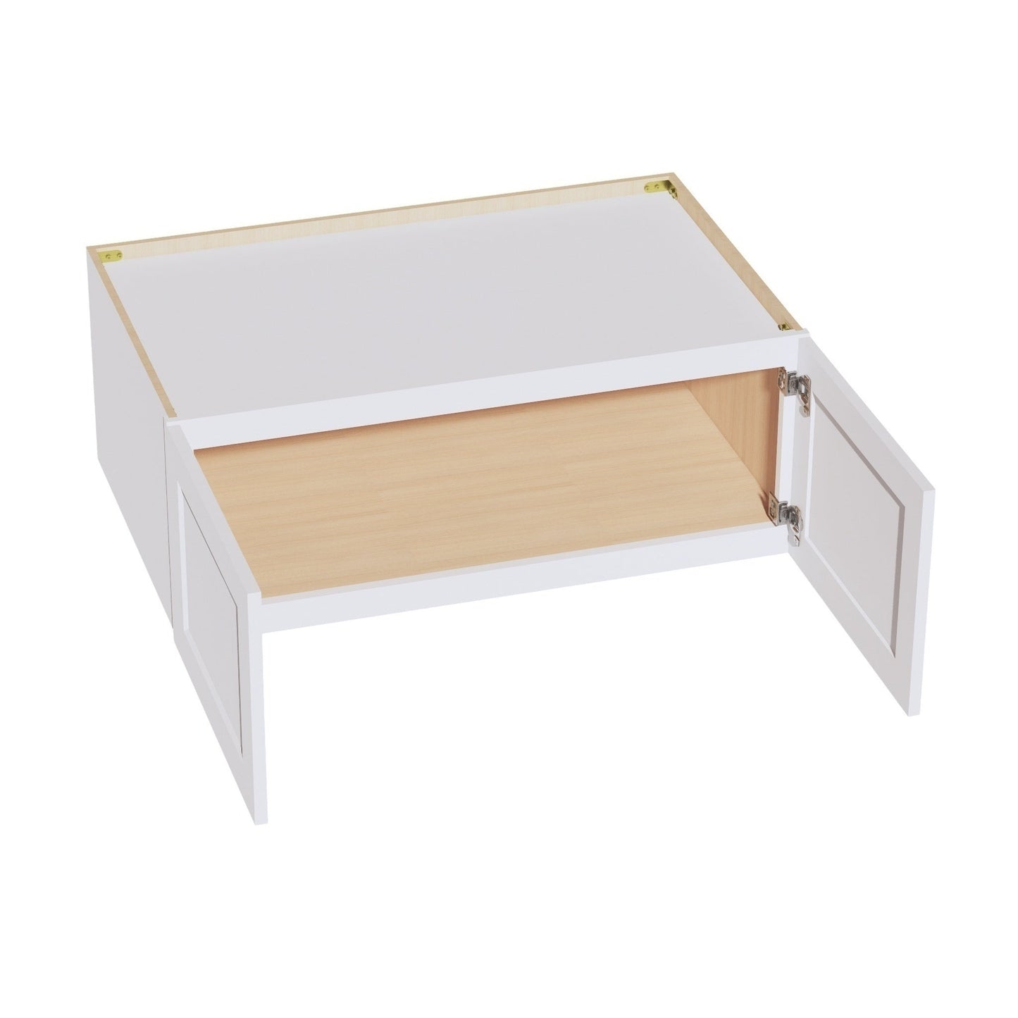 Shaker Bridge Wall Cabinet 39" (W391524) · Ardelle - White - Interior