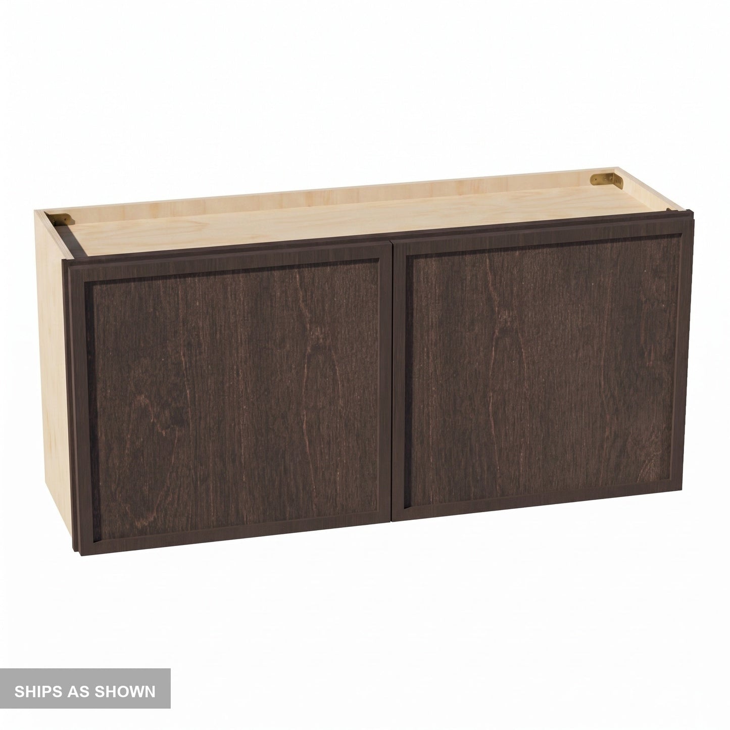 Slim Shaker Bridge Wall Cabinet 39" (W3918) · Slim - Mocha - Flat Pack