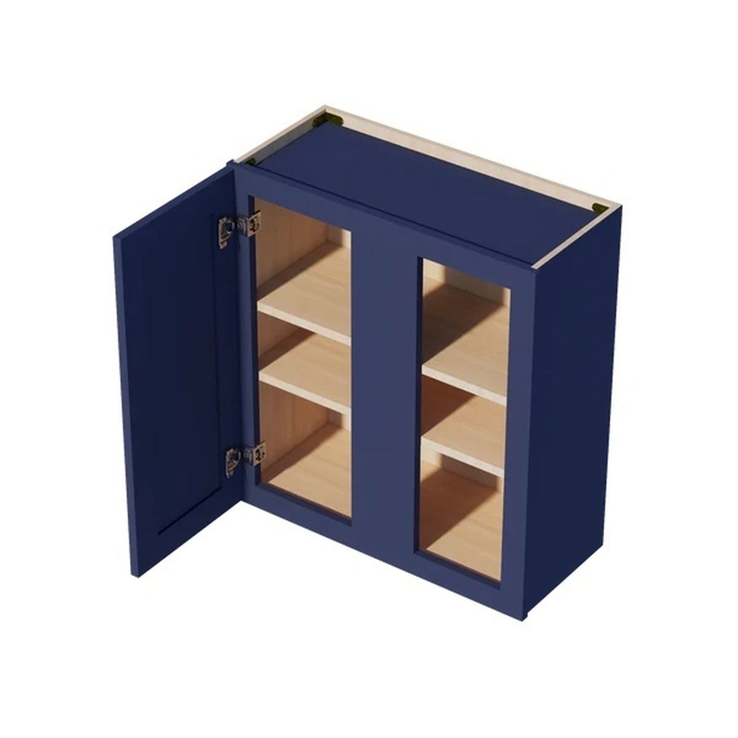 Shaker Corner Wall Cabinet 27" (WBC2730) · Ardelle - Blue - Interior