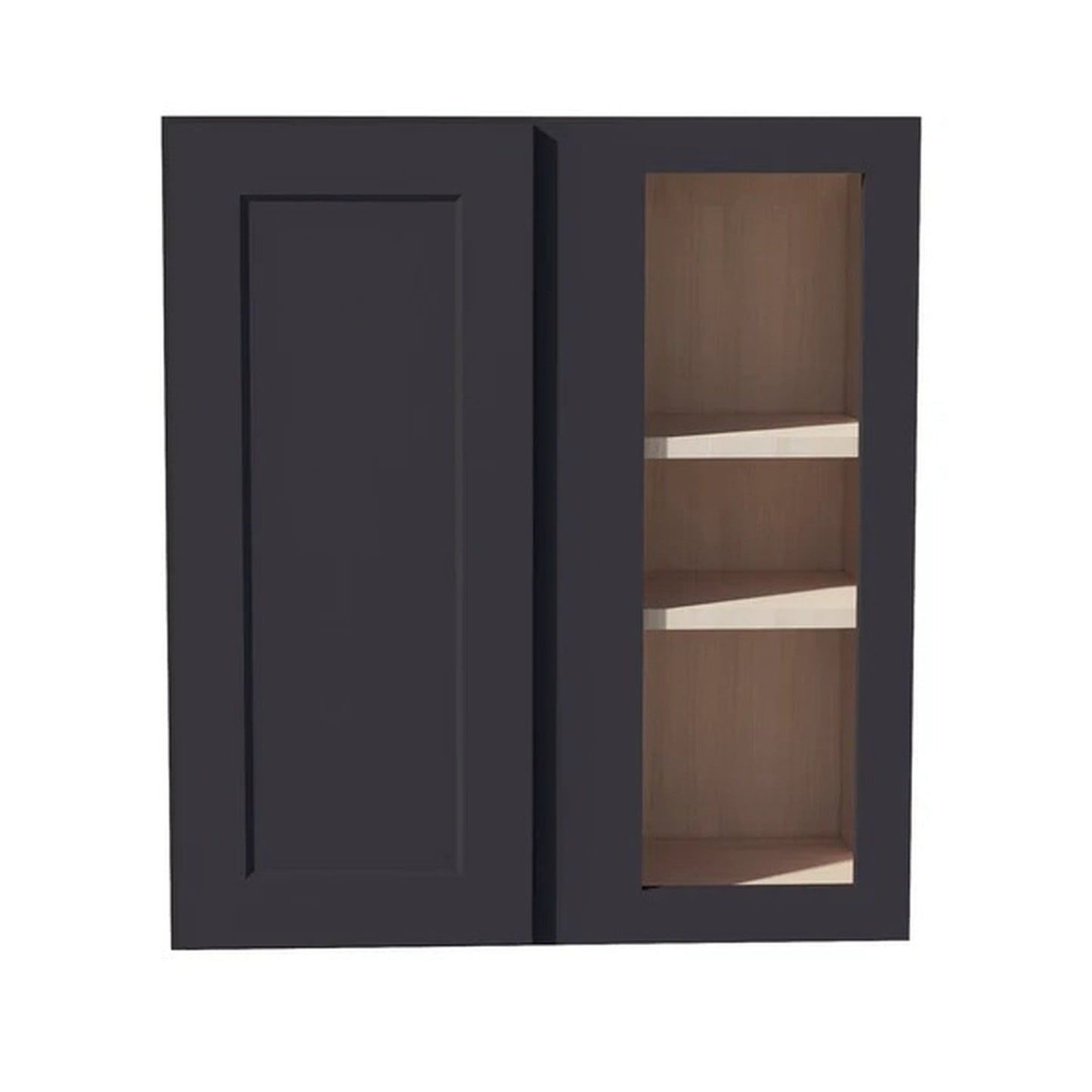 Shaker Corner Wall Cabinet 27" (WBC2730) · Ardelle - Ebony - Hero