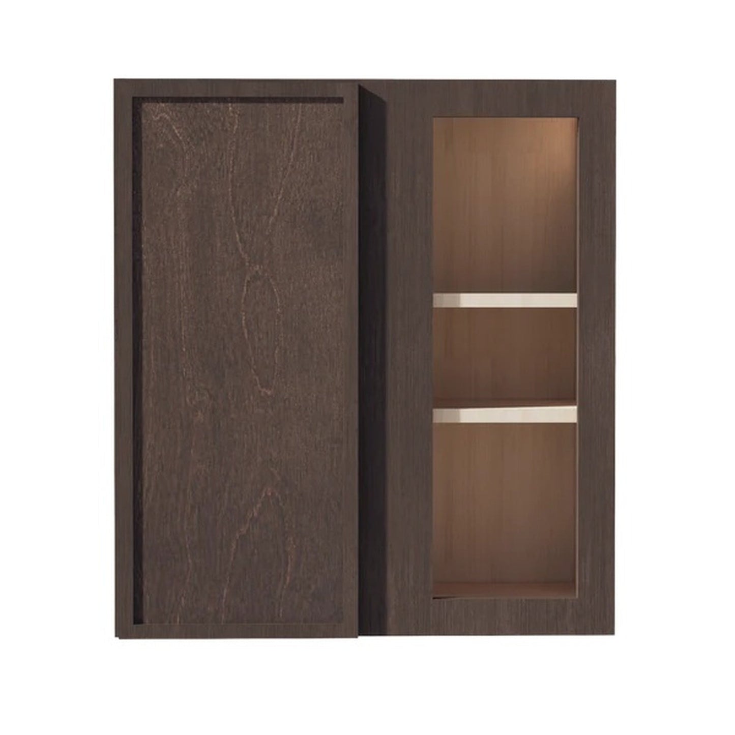 Slim Shaker Corner Wall Cabinet 27" (WBC2730) · Slim - Mocha - Hero