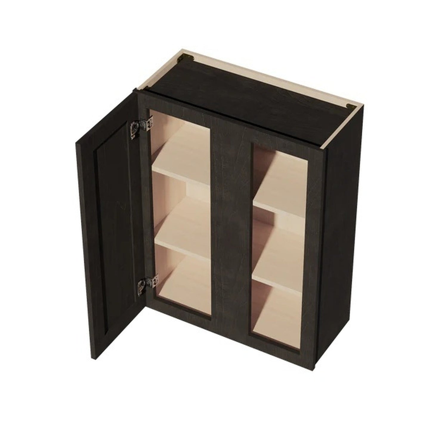Shaker Corner Wall Cabinet 27" (WBC2736) · Ardelle - Charcoal - Interior