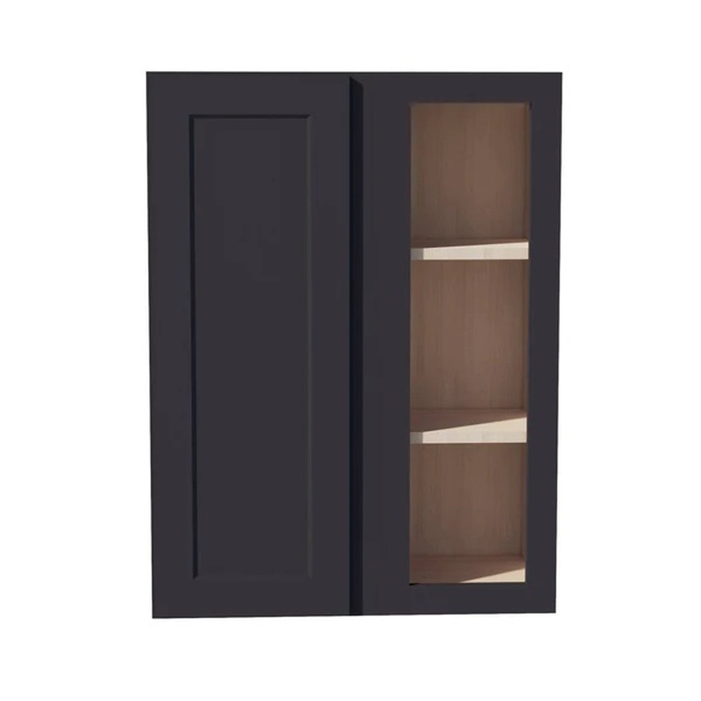 Shaker Corner Wall Cabinet 27" (WBC2736) · Ardelle - Ebony - Hero