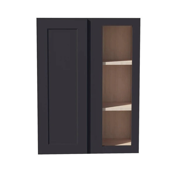 Shaker Corner Wall Cabinet 27" (WBC2736) · Ardelle - Ebony - Hero