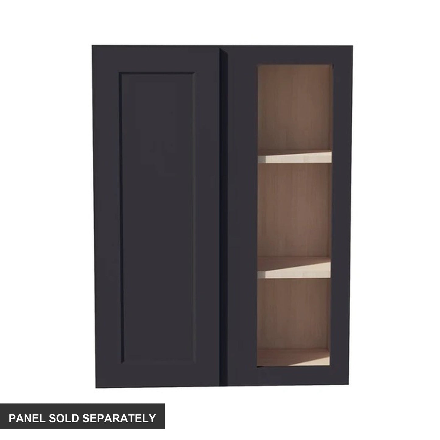 Shaker Corner Wall Cabinet 27" (WBC2736) · Ardelle - Ebony - Product