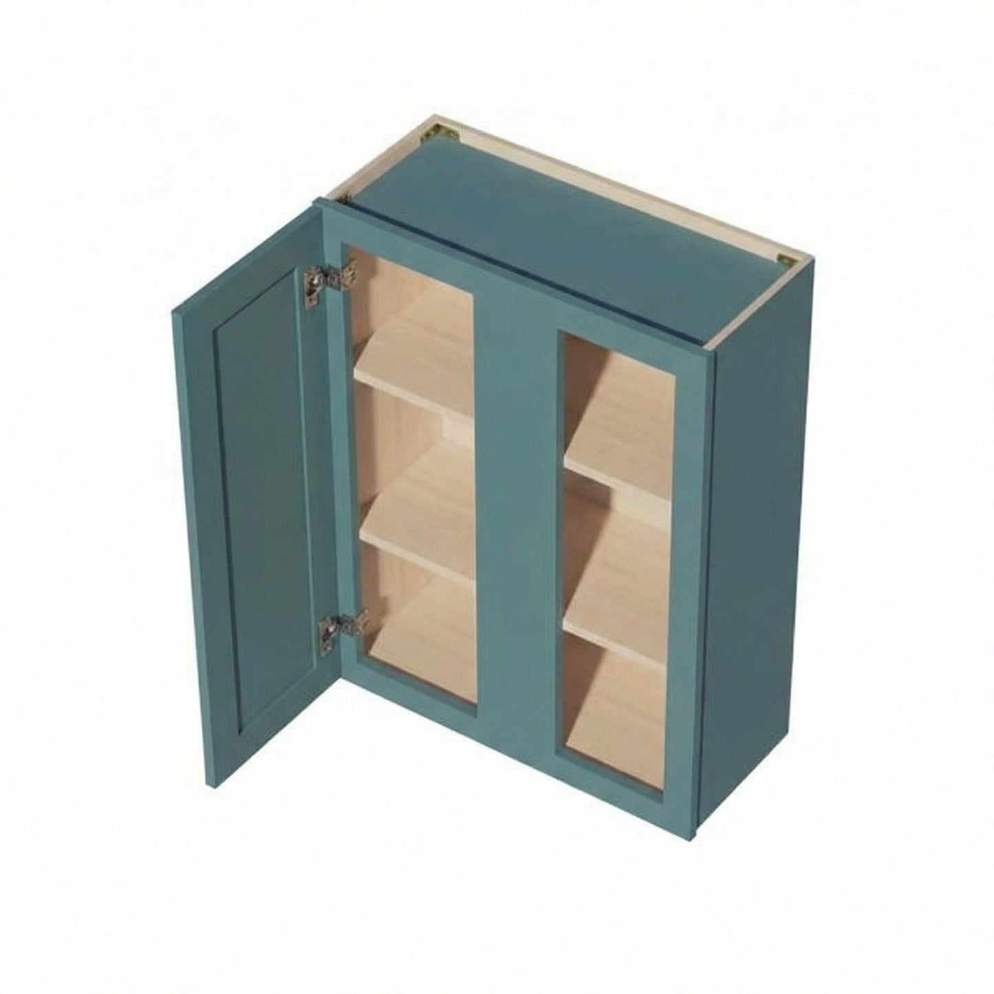 Shaker Corner Wall Cabinet 27" (WBC2736) · Tallis - Fairy Green - Interior