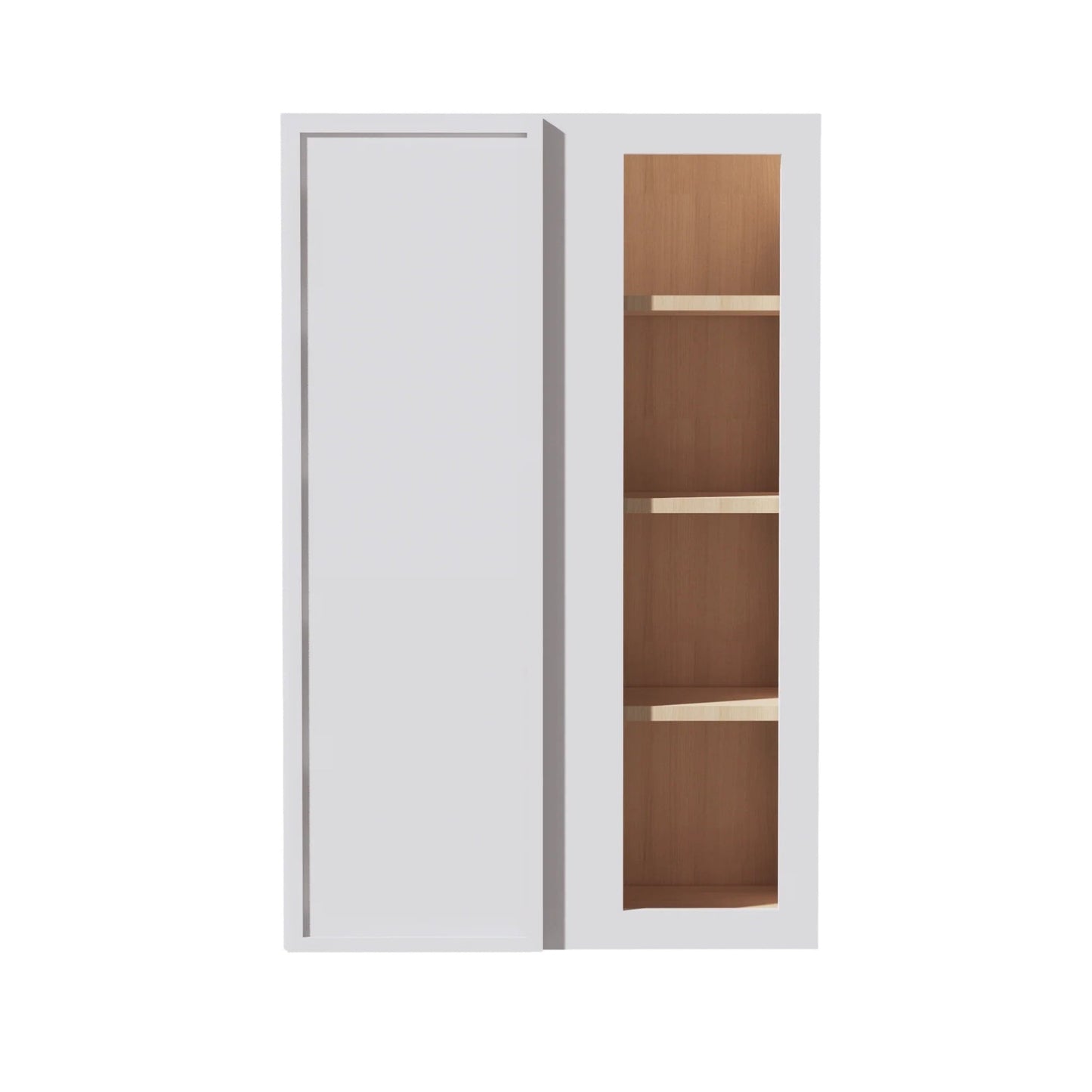 Slim Shaker Corner Wall Cabinet 27" (WBC2742) · Slim - Frost - Hero