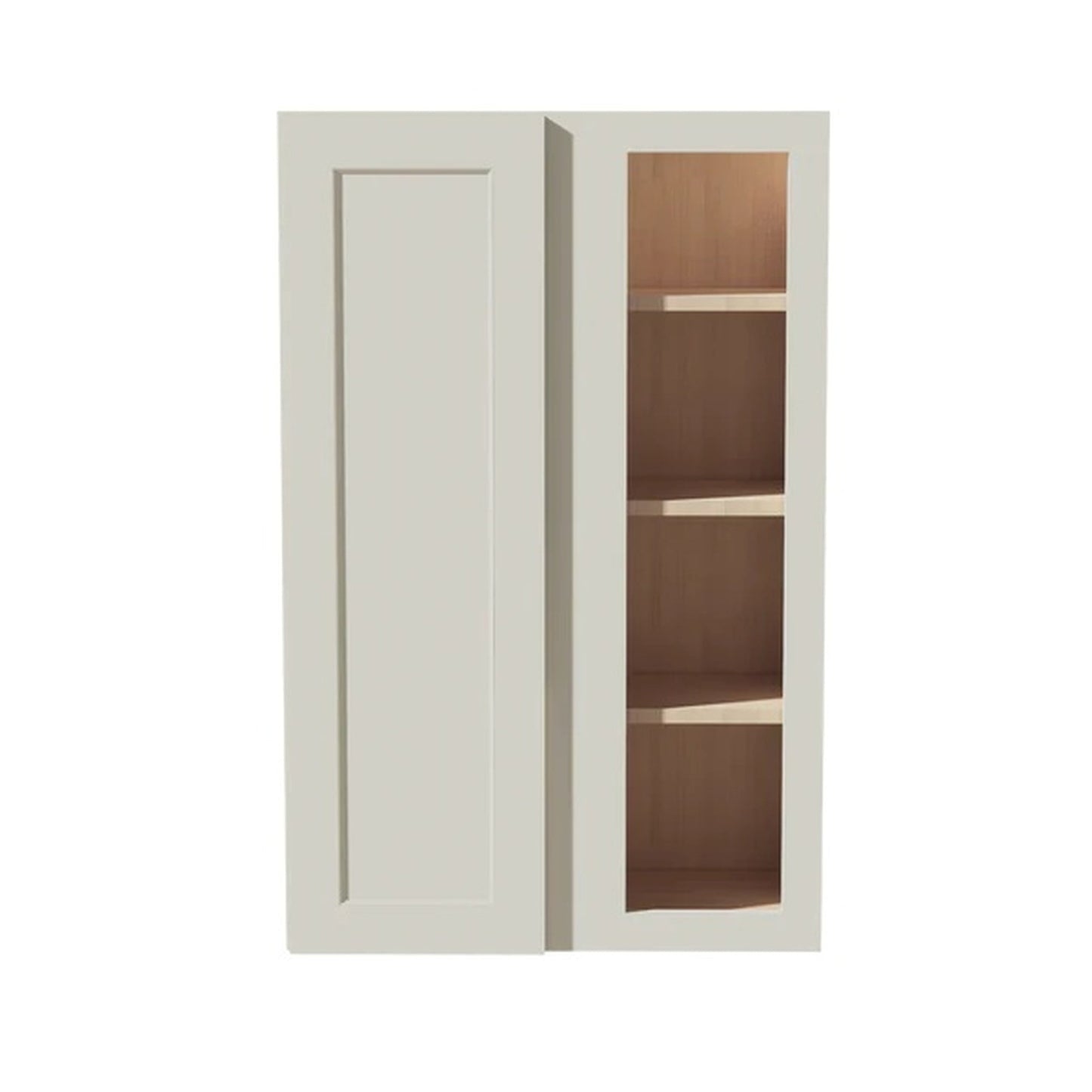 Shaker Corner Wall Cabinet 27" (WBC2742) · Tallis - Swan White - Hero