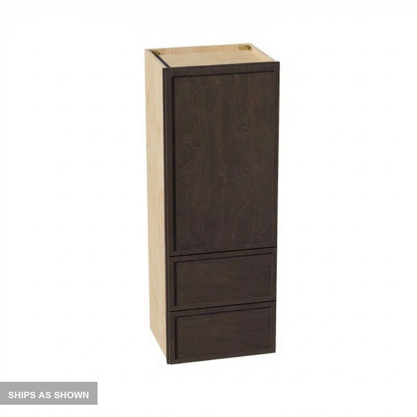 Slim Shaker Wall Cabinet 18" (WD1854) · Slim - Mocha - Flat Pack