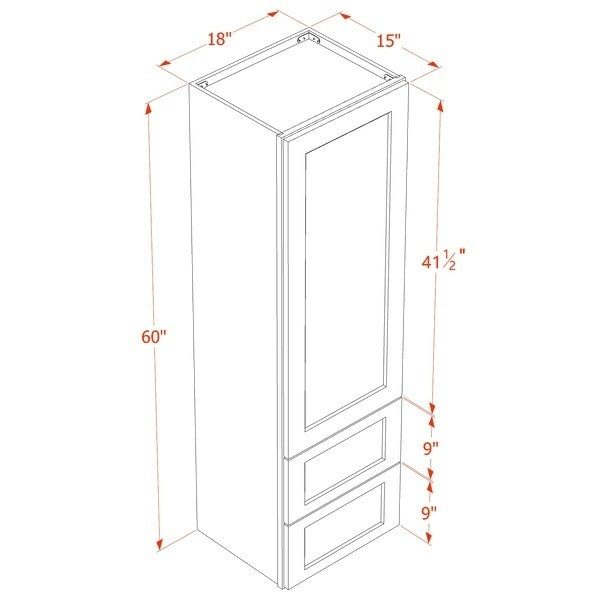 Quik Cabinets WD1860 Ardelle Timber - Dimensions