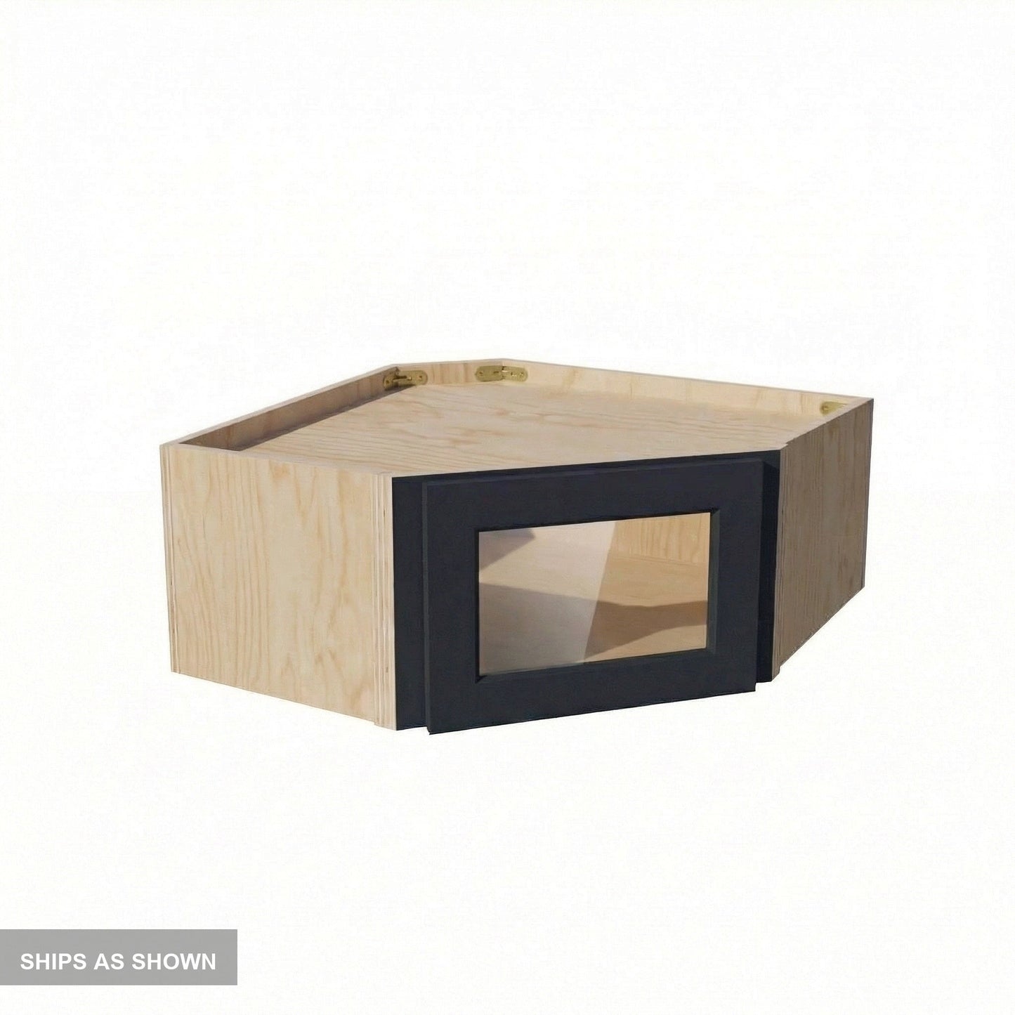 Shaker Corner Wall Cabinet 24" (WDC2412GD) · Ardelle - Ebony - Flat Pack
