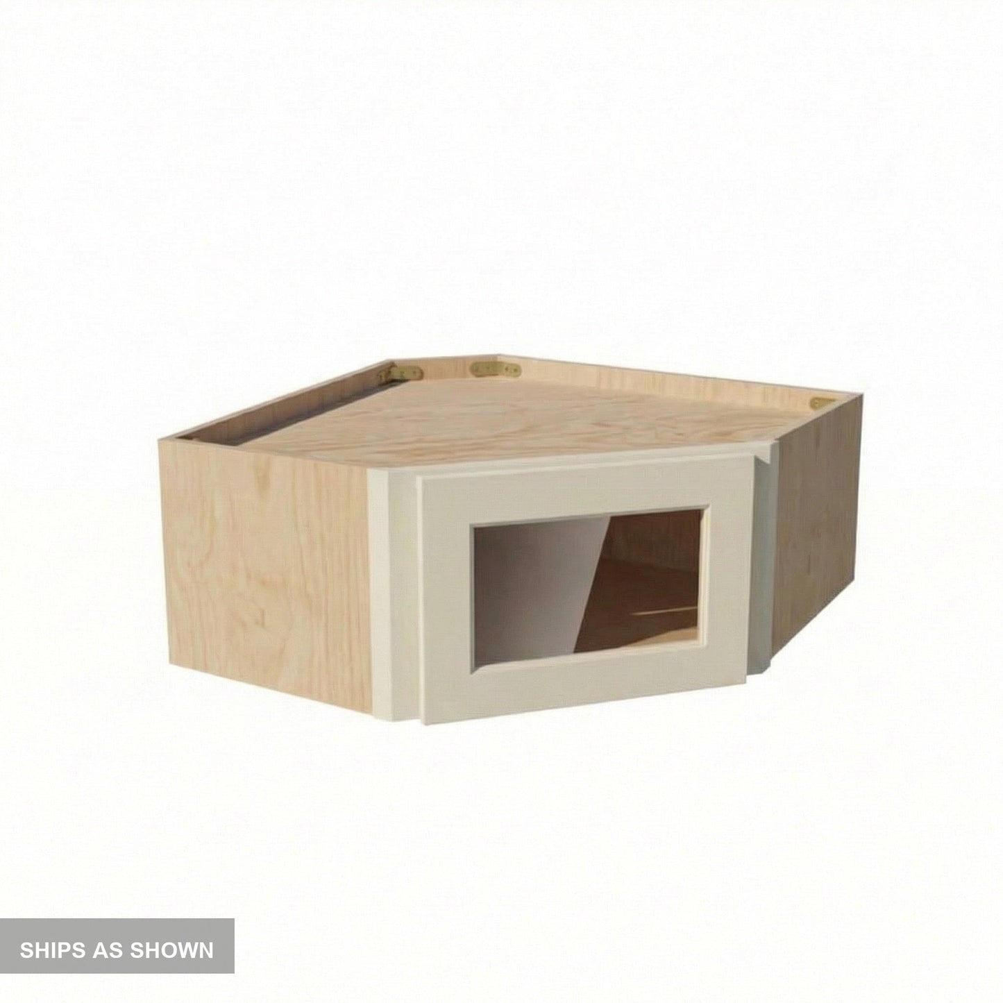 Shaker Corner Wall Cabinet 24" (WDC2412GD) · Tallis - Swan White - Flat Pack