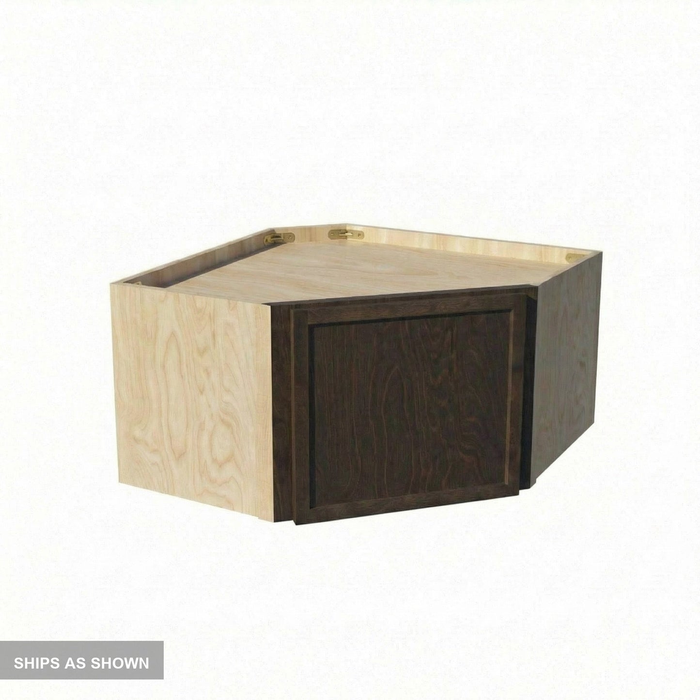 Slim Shaker Corner Wall Cabinet 24" (WDC2415) · Slim - Mocha - Flat Pack