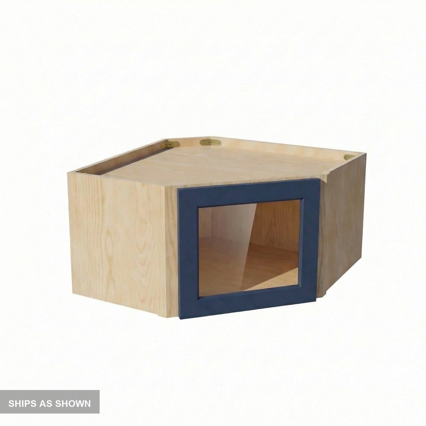 Shaker Corner Wall Cabinet 24" (WDC2415GD) · Ardelle - Blue - Flat Pack