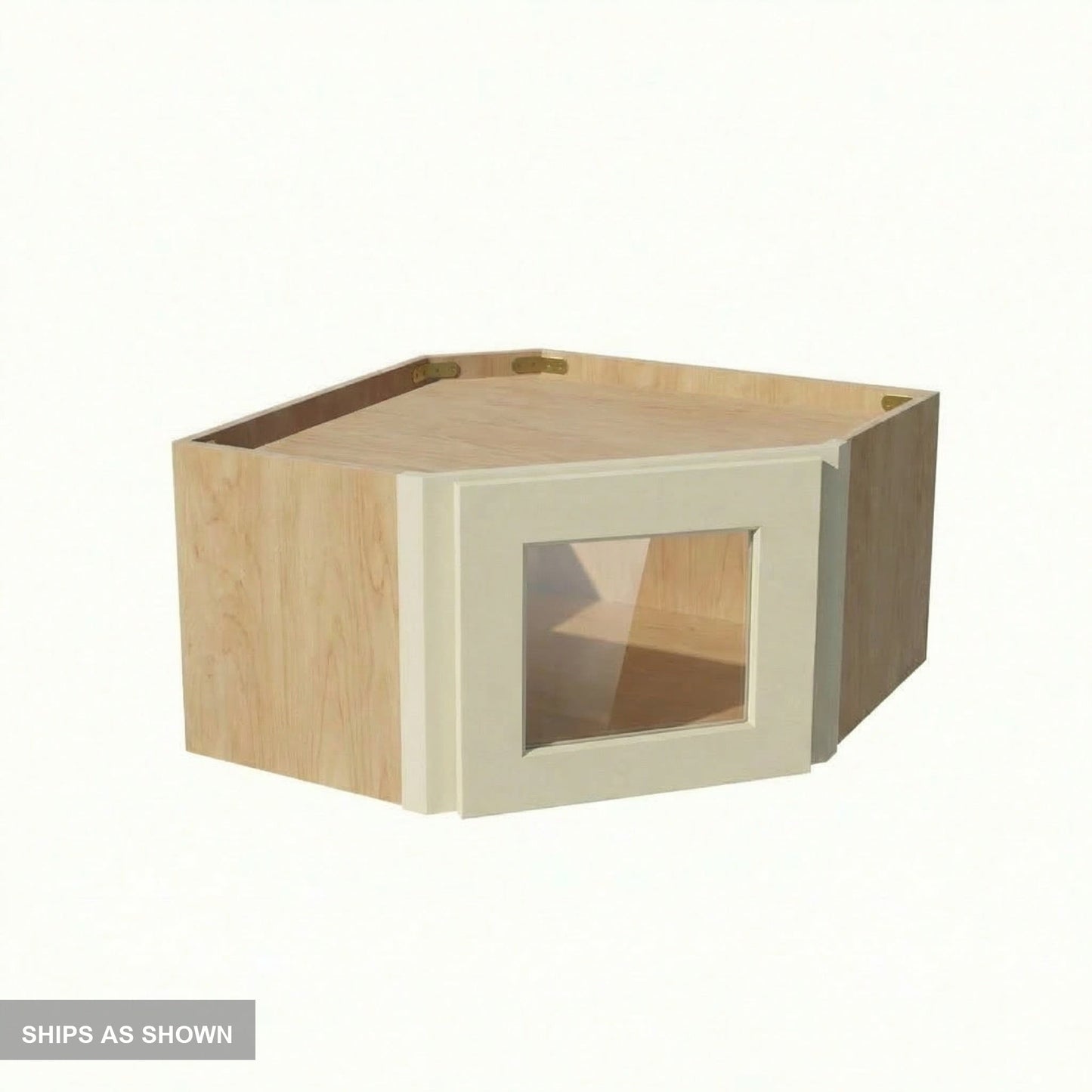 Shaker Corner Wall Cabinet 24" (WDC2415GD) · Tallis - Swan White - Flat Pack