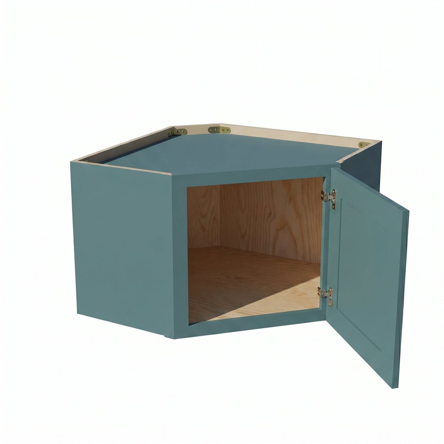 Shaker Corner Wall Cabinet 24" (WDC2418) · Tallis - Fairy Green - Interior