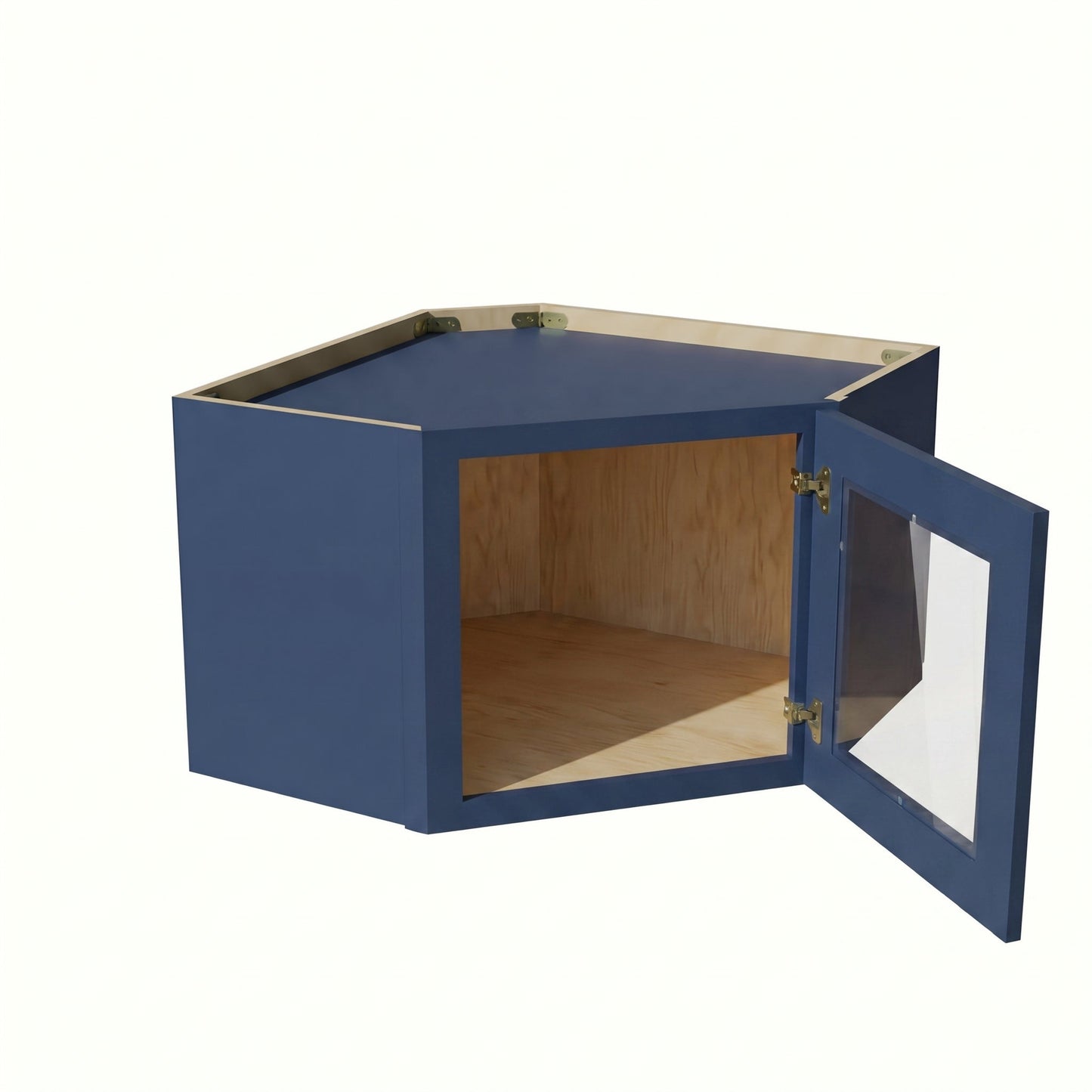 Shaker Corner Wall Cabinet 24" (WDC2418GD) · Ardelle - Blue - Interior