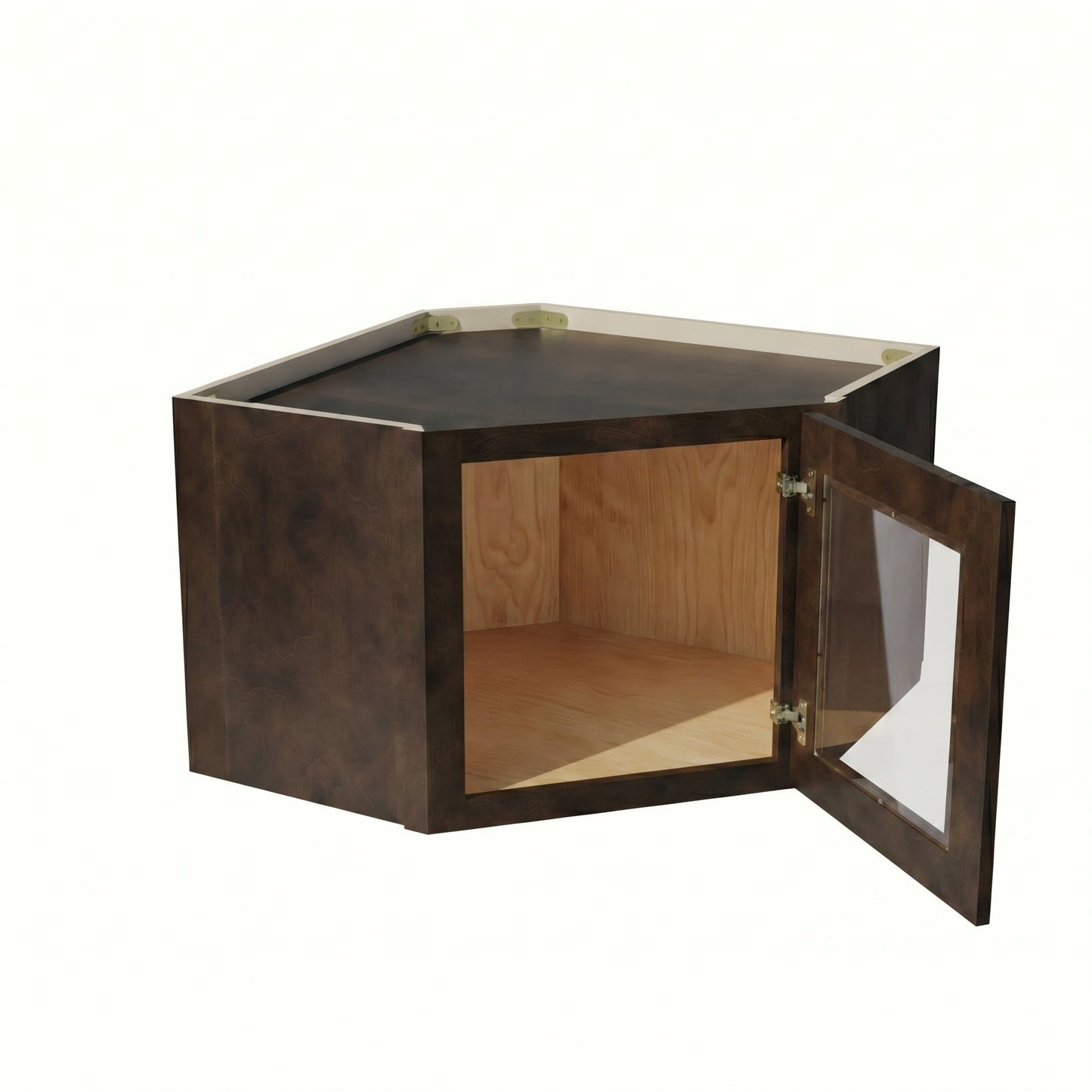 Shaker Corner Wall Cabinet 24" (WDC2418GD) · Ardelle - Charcoal - Interior