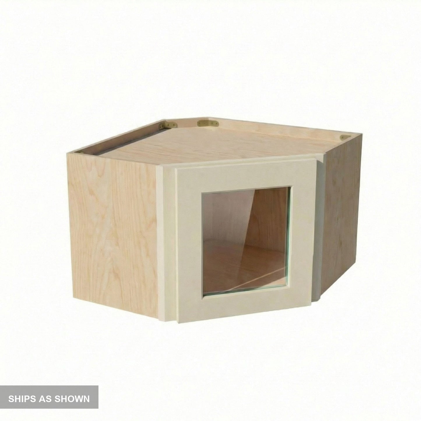 Shaker Corner Wall Cabinet 24" (WDC2418GD) · Tallis - Swan White - Flat Pack