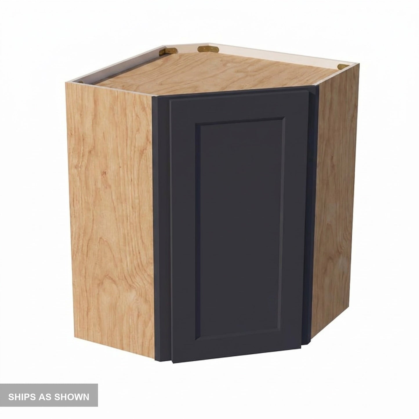 Shaker Corner Wall Cabinet 24" (WDC2430) · Ardelle - Ebony - Flat Pack