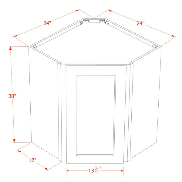 Slim Shaker Corner Wall Cabinet 24" (WDC2430) · Slim