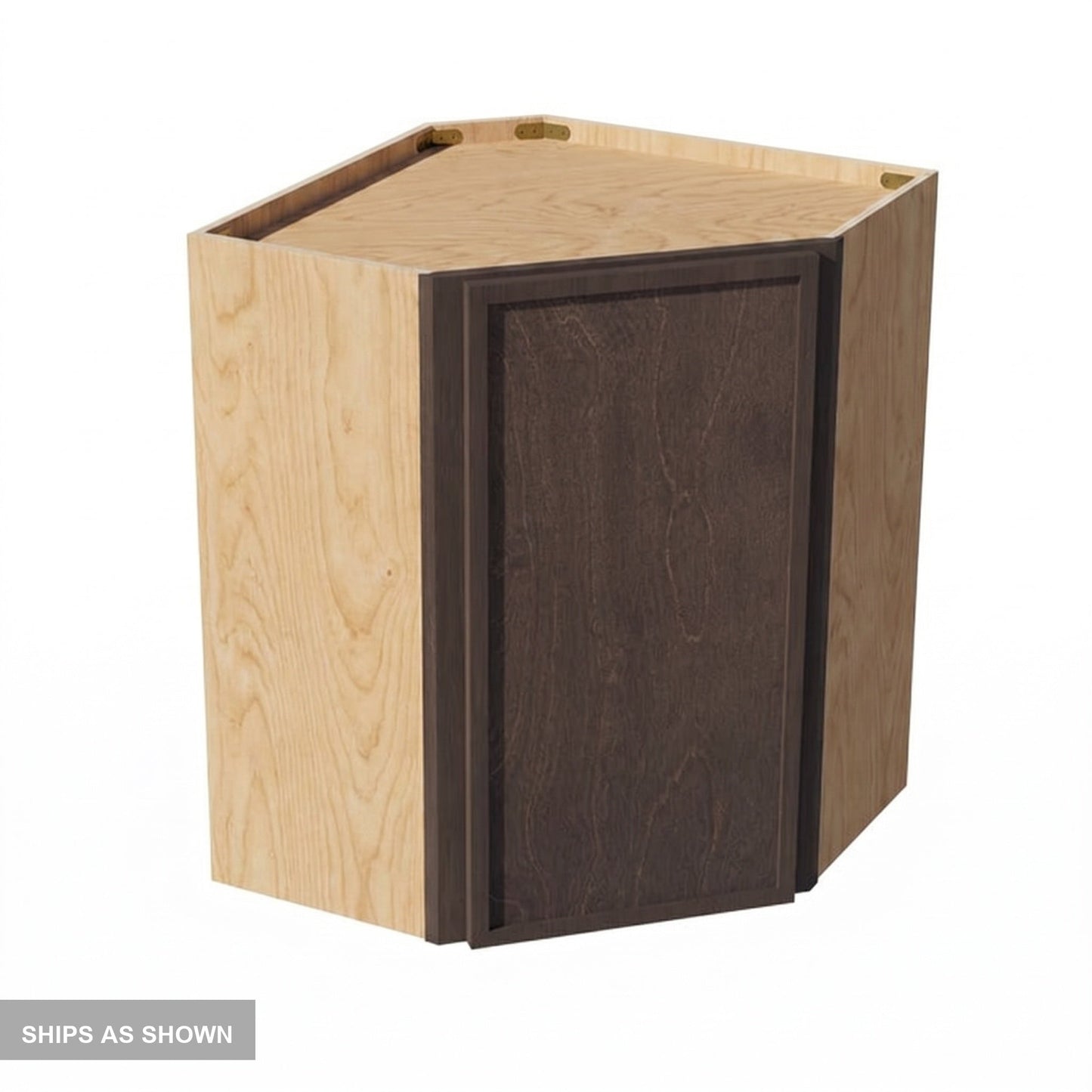 Slim Shaker Corner Wall Cabinet 24" (WDC2430) · Slim - Mocha - Flat Pack