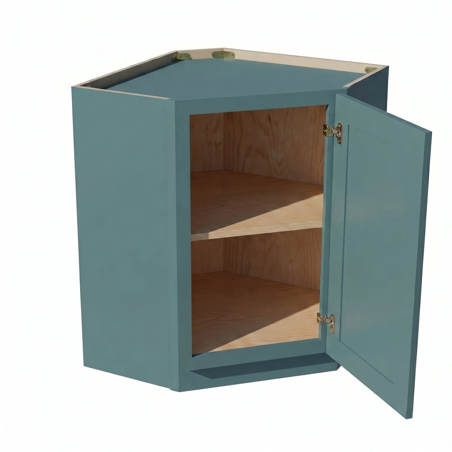 Shaker Corner Wall Cabinet 24" (WDC2430) · Tallis - Fairy Green - Interior