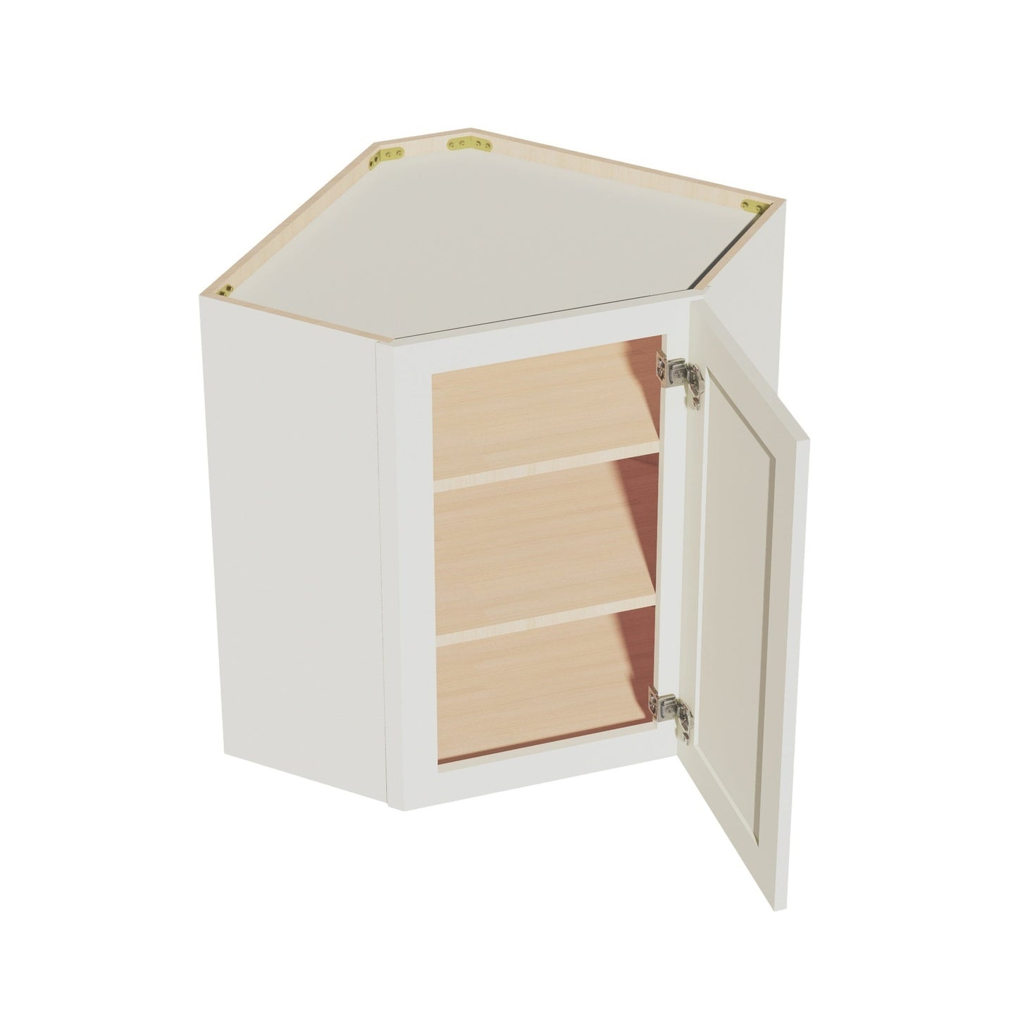 Shaker Corner Wall Cabinet 24" (WDC2430) · Tallis - Swan White - Interior