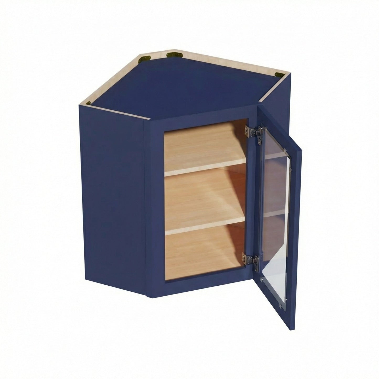 Shaker Corner Wall Cabinet 24" (WDC2430GD) · Ardelle - Blue - Interior